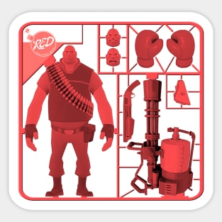 Team Fortress 2 - Heavy Weapons Guy Model Sprue - Red Sticker